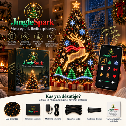 JingleSpark™ — Įkvėpkite savo Kalėdų eglutei gyvybės