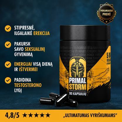 Primal Storm® – testosterono palaikymo kapsulės