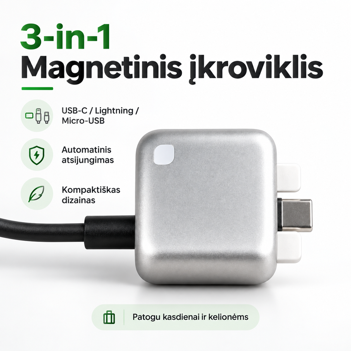 Automatiškai atsijungiantis įkroviklis