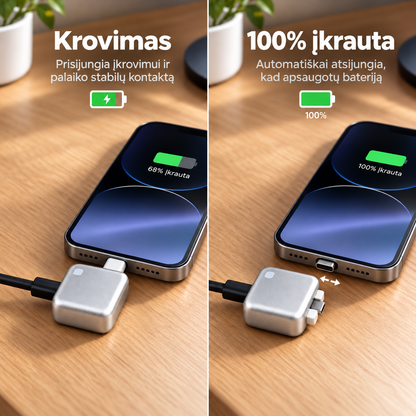 Automatiškai atsijungiantis įkroviklis