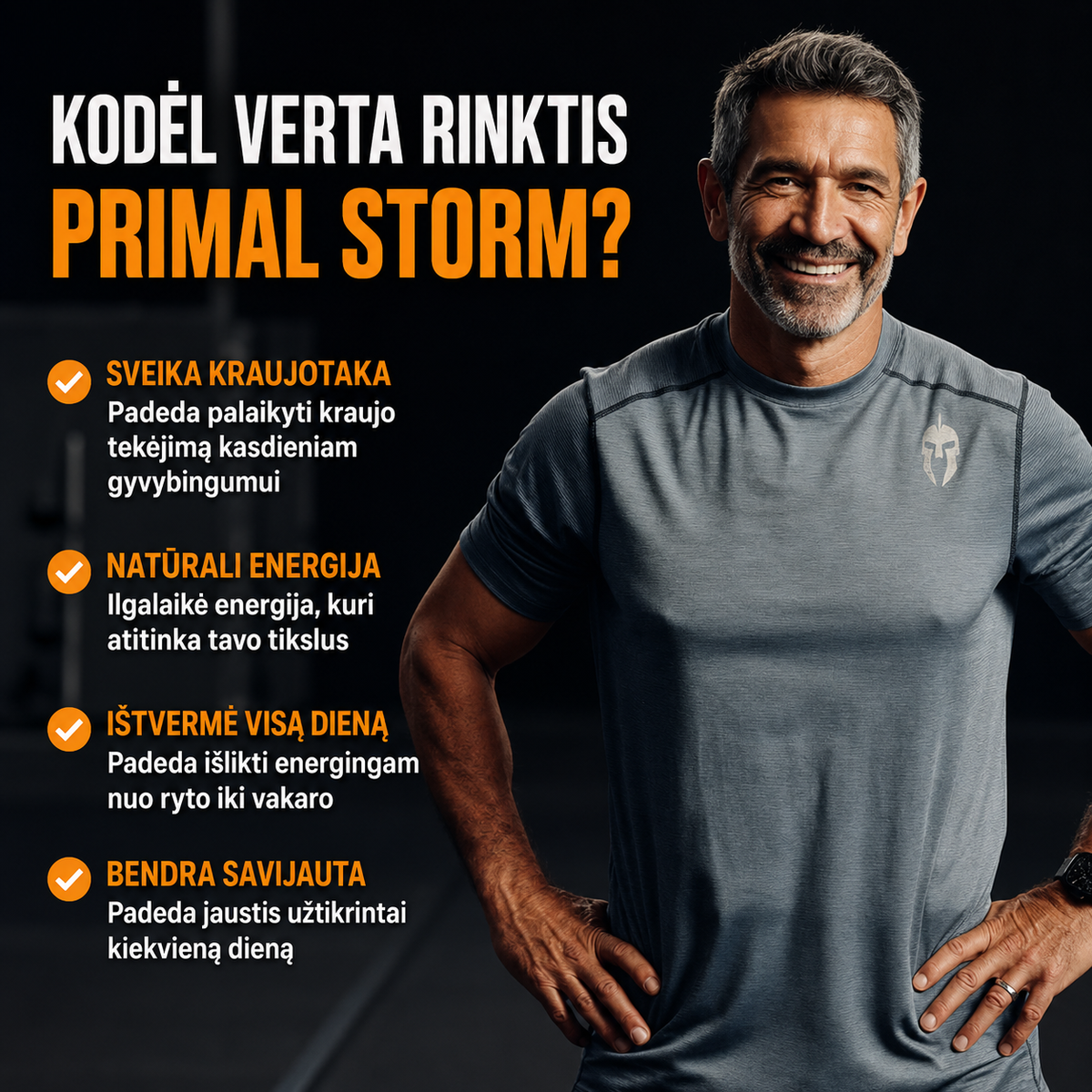 Primal Storm® – testosterono palaikymo kapsulės