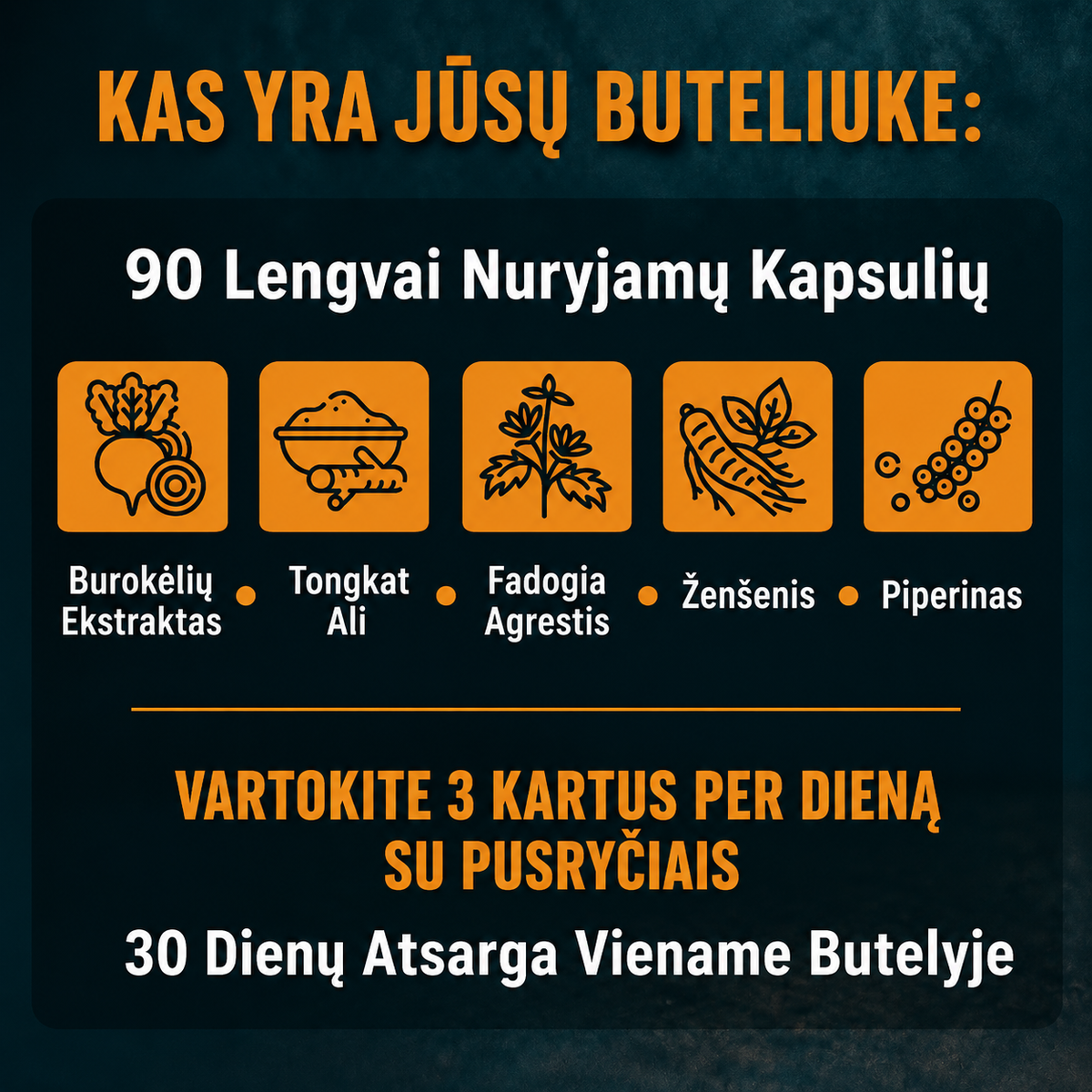 Primal Storm® – testosterono palaikymo kapsulės